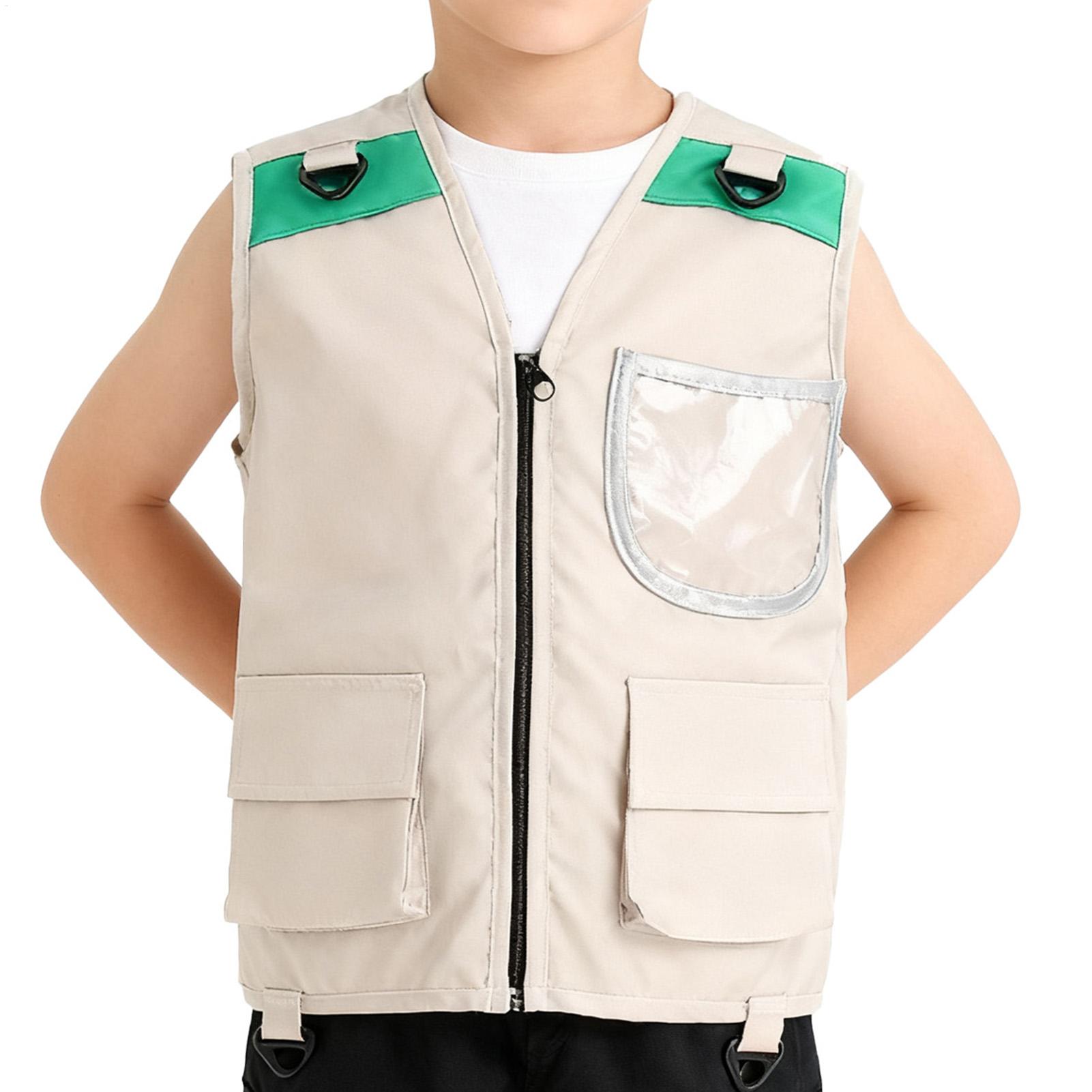 Outdoor Adventure Kids - Kids Explorer Vest Costume Safari Cargo