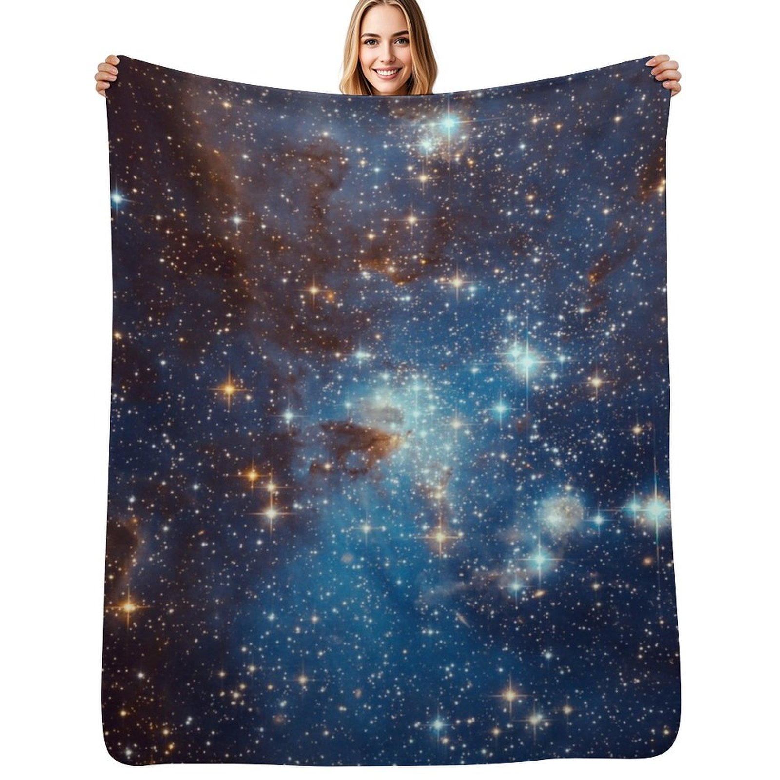 Blue Nebula Stars Space Throw  - Space Blanket Heavy recension och pris