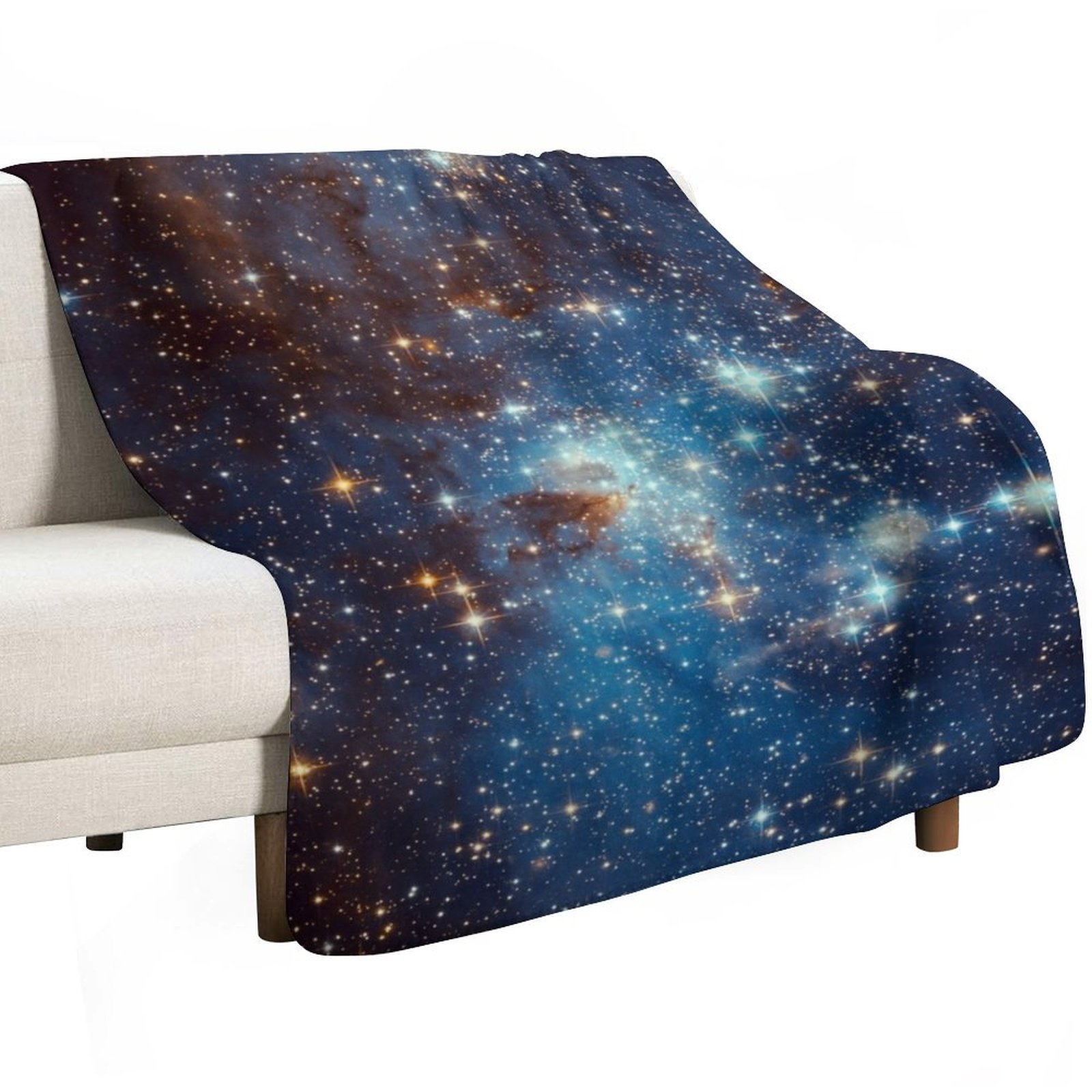 Blue Nebula Stars Space Throw  - Space Blanket Heavy recension och pris