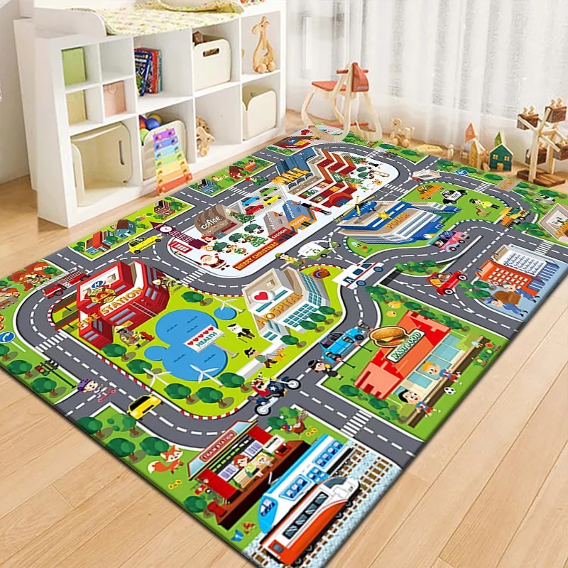 Colorful Kids City Map Play Ma - Outdoor Adventure Kids recension och pris