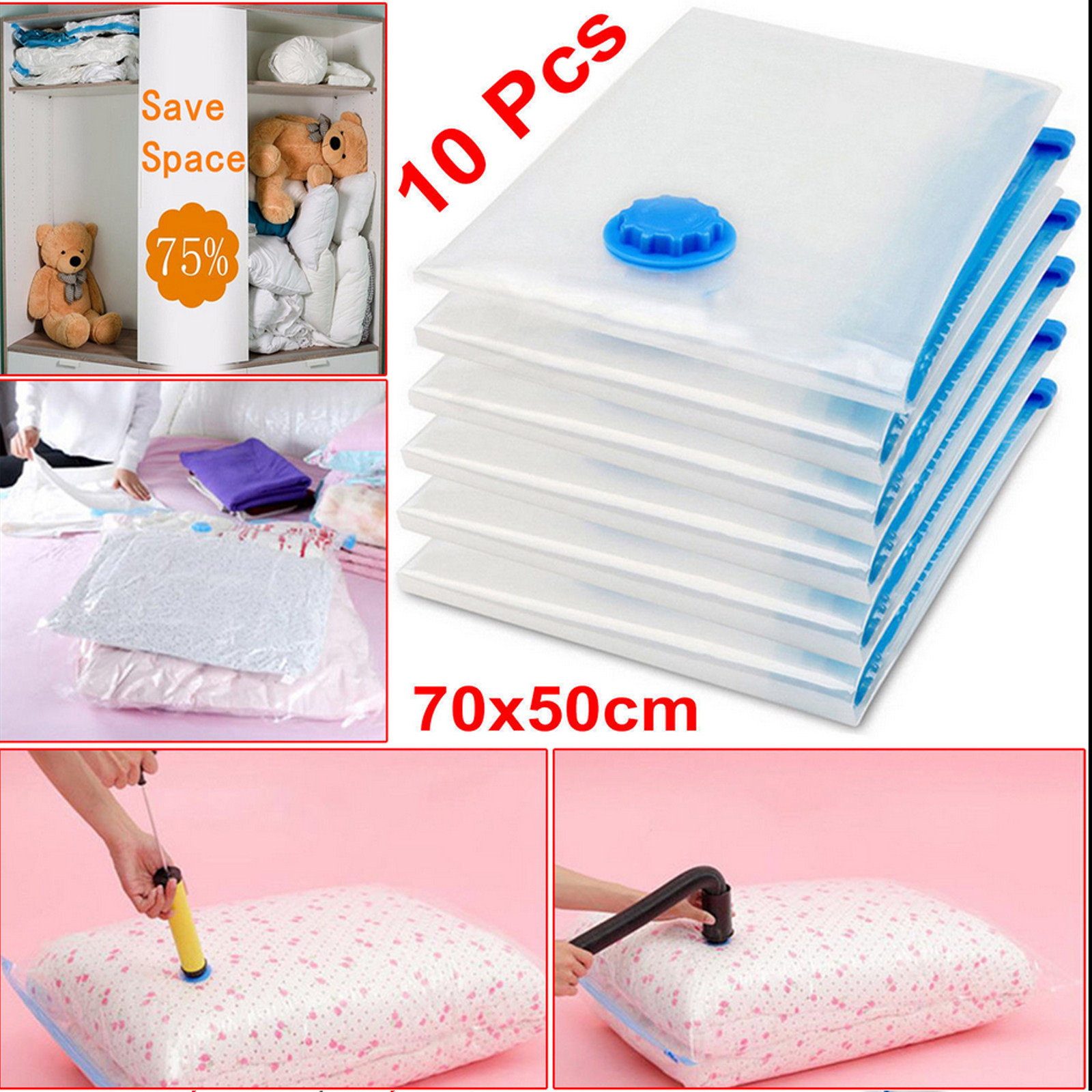 Vacuum Storage Bags 50x70cm He - Space Blanket Heavy recension och pris
