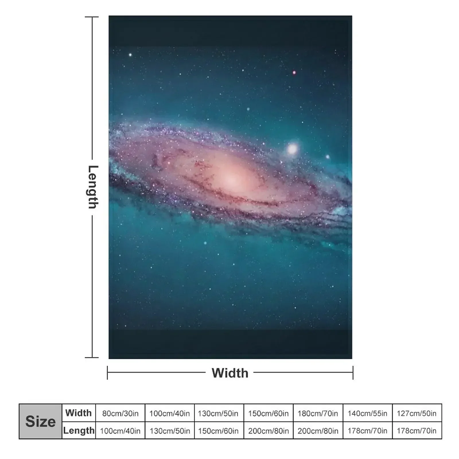 Andromeda Galaxy, space, astro - Space Blanket Heavy recension och pris