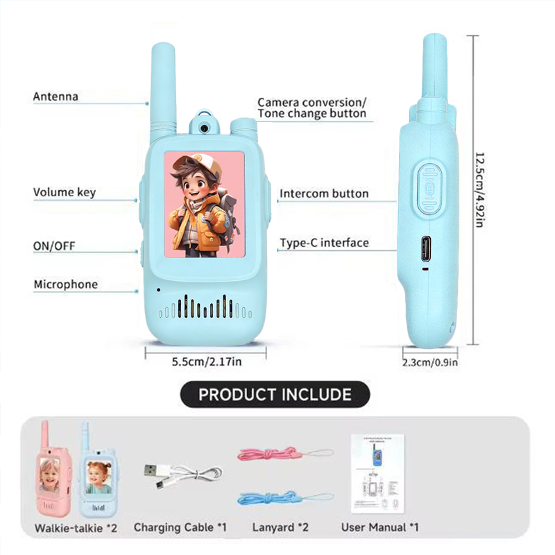 2pcs Kids Video Walkie Talkie  - Outdoor Adventure Kids recension och pris