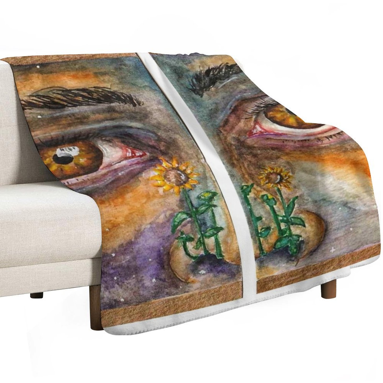 Space Sunflowers Throw Blanket - Space Blanket Heavy recension och pris